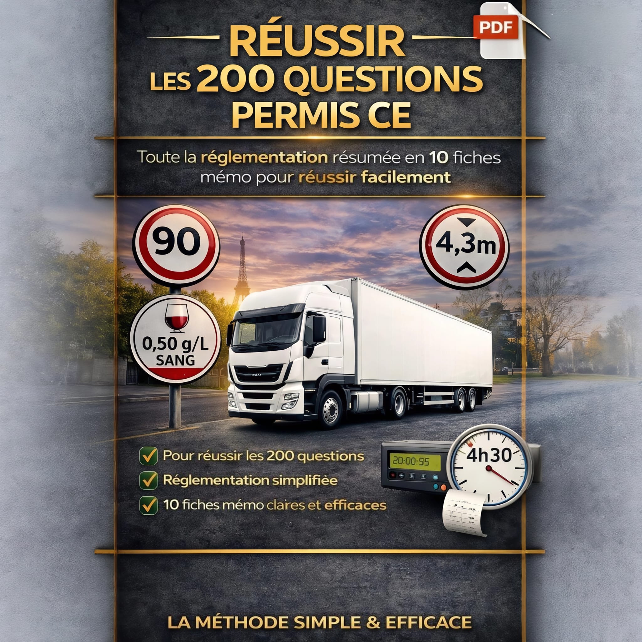 Fiches mémo pour réussir les 200Q permis CE