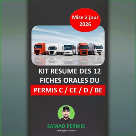 Kit résumé des 12 fiches orales du permis C/CE/D/BE